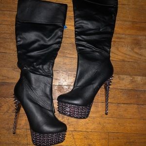 Kush kouture spiked platform stiletto boots